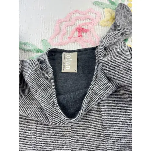 Dolan Left Coast Collection Dress Fit and Flare Long Sleeve Striped S Gray