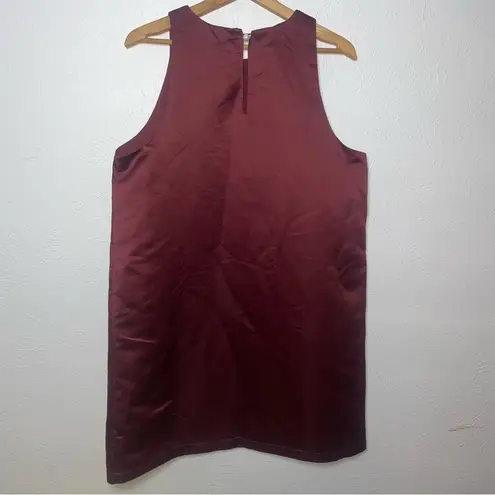 Future Collective Burgundy Satin Shift Dress XL NWT