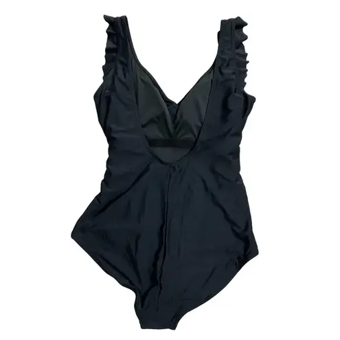 One Piece Marina West Women Size XXL Black Swimsuit Swimwear  Ruffle NWT (27-109)