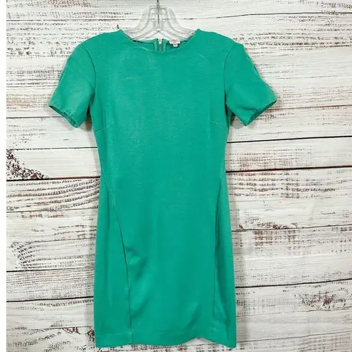 Aritizia Wilfred Crew Neck Short Sleeve Bodycon Mini Dress Green Size Small