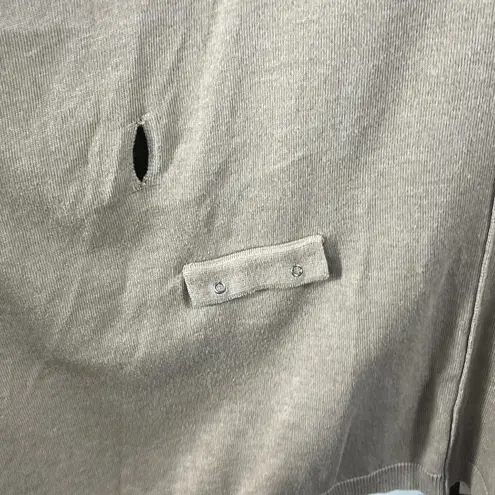 YOON Poncho Sweater Cowl Neck Taupe/Brown Size Small S Tan