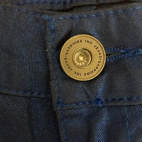 Tinseltown Sapphire Ink Blue Metallic Skinny Jeans