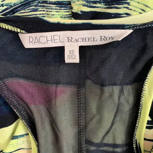 Rachel Roy Michelle Printed Gathered Tank Dress Green Size XS