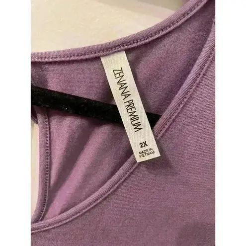 Zenana Outfitters Premium Long Sleeve Jersey Wide Leg Drawstring Waist Jumpsuit, 2X