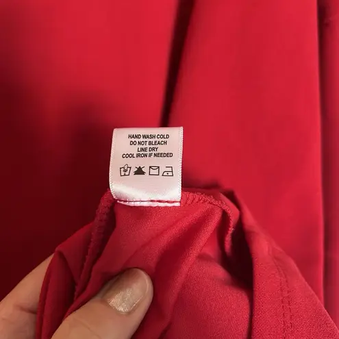 MSK Women's Size Medium Red Bell Sleeve Dress Flowy Party Holiday Evening