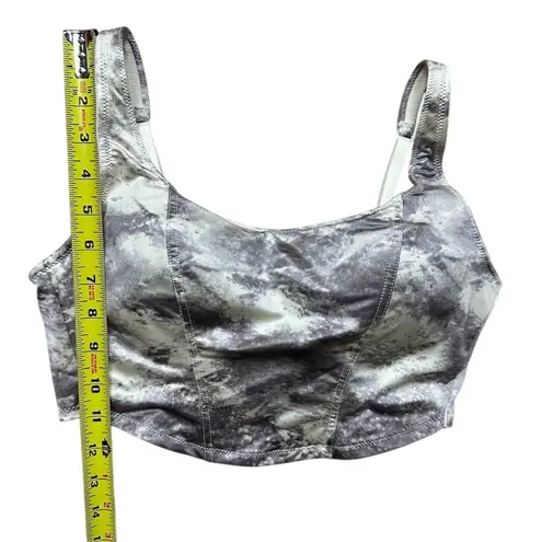 PINK - Victoria's Secret NWT Victoria's Secret PINK Satin Lightly Lined Corset Top Size S Creamer Camo