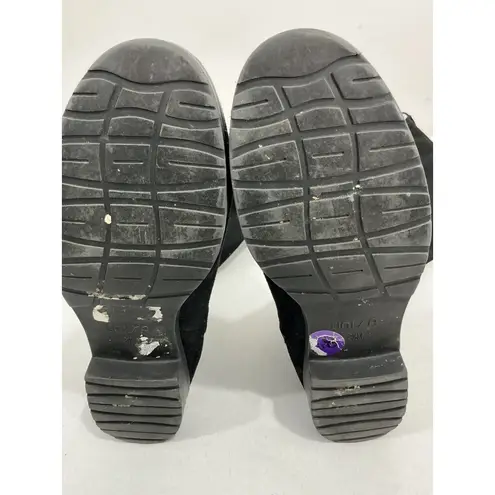 Unisa Womans Size 8.5 M Black Quarter Zip Pull On Otk Boots