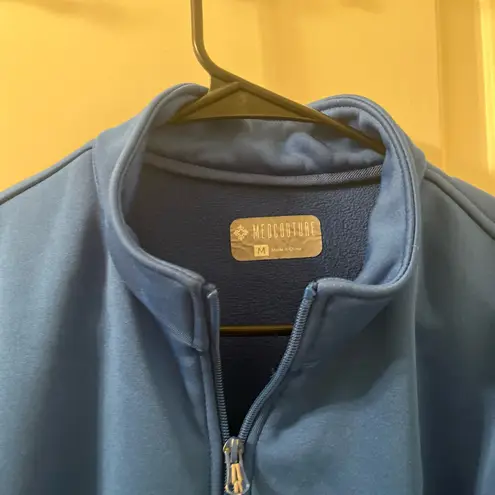 MED COUTURE Women's Athletic Zip Up Track Jacket Coat Blue Size Medium