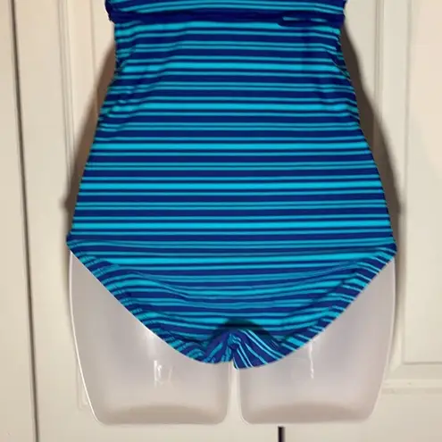 Motherhood Maternity Striped One Piece Swimsuit S