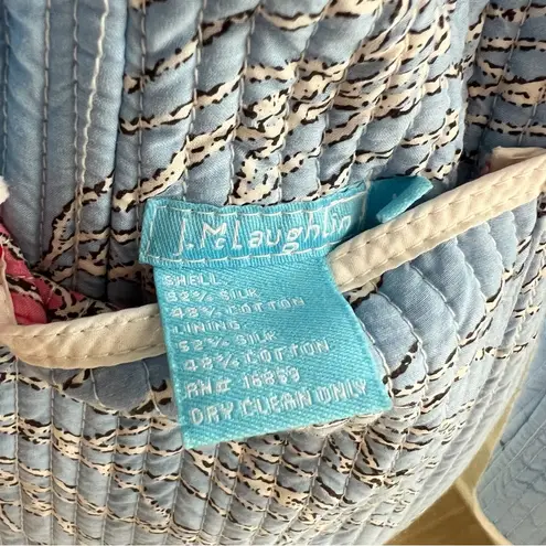 J. McLaughlin Blue And Pink Quilted Reversible Women's Jacket