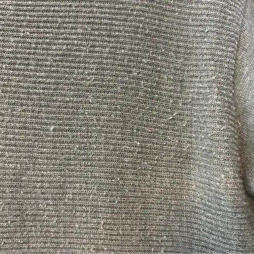 Ella Moss charcoal gray v-neck ribbed pullover sweater size large