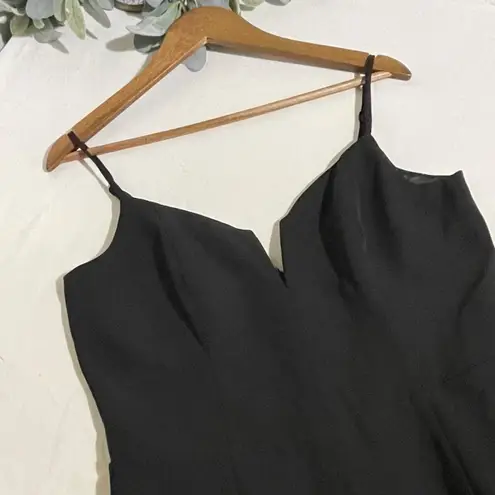 Bardot Kristen Peplum Cocktail Classic Black Spaghetti Strap Dress 12