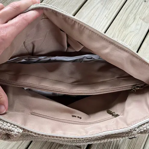 The Sak Crafted Classics Carry On Bag Flower Ecru Large Tote. NEW