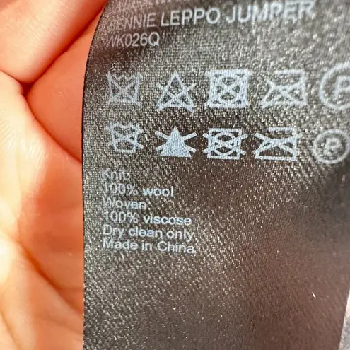 All Saints Black and Brown Crew Neck Sweater