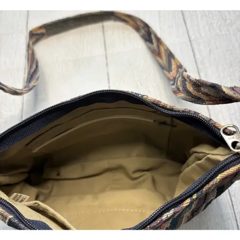 Rita's Handbag Multicolor Woven Zigzag Tapestry Purse