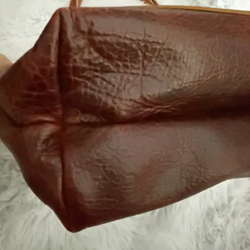 PORTLAND LEATHER | Zipper Cinnamon Bear Red Brown Tan Handles Tandles | Large