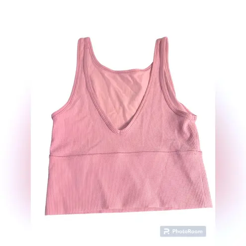 Lululemon Power Pivot Ribbed Tank Top pink Size 4