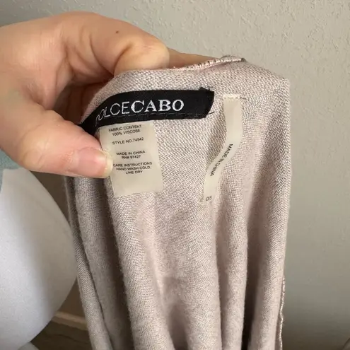 Dolce Cabo Gray Pink Oversized Draped Shawl Women’s OS Boho Lightweight Size undefined - Image 4