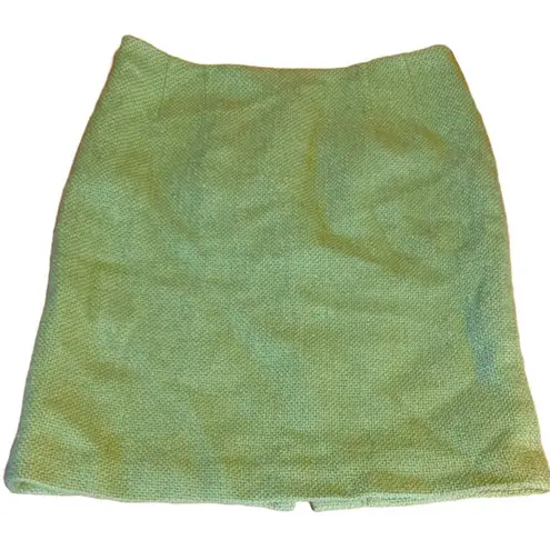 RICKIE FREEMAN FOR TERI JON LIME GREEN WOOL BLEND PENCIL SKIRT (12)