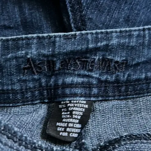 Ashley Stewart Skinny Jeans Blue Dark Wash Skinny Leg Solid Wash