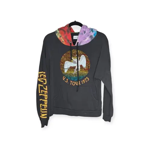 Lauren Moshi Rare: ♫ Melanie Led Zeppelin Crystal Pullover Hoodie ♫ Onyx Rainbow