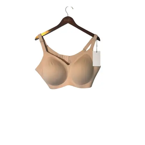 Comfelie Zero Gravity Sculpt Plunge Mesh Bra In Nude Beige Size 3XL Tan