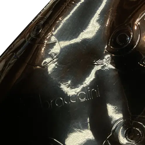 Braccialini Women's Glossy Classic Top Handle Handbag Black Beige One Size