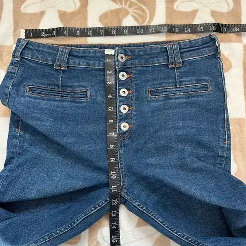 Pilcro Anthropologie High-Rise Trouser Bootcut Jeans Medium Wash Denim Size 31