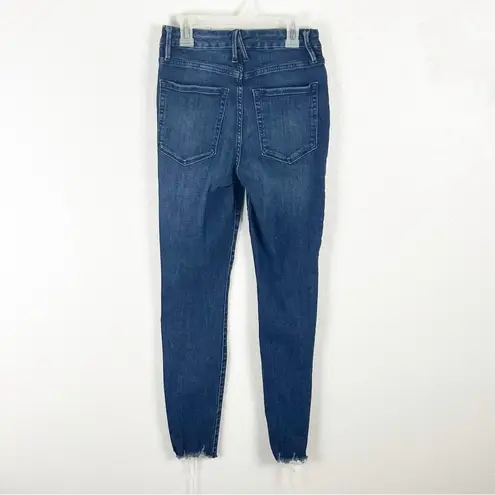 Good American  Organic Cotton Blend Good Legs Raw Hem Jeans, Size 28