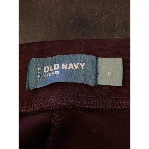 Old Navy  Stevie Pants Womens Large Burgundy Ponte Knit Skinny Leg Leggings Ankle
