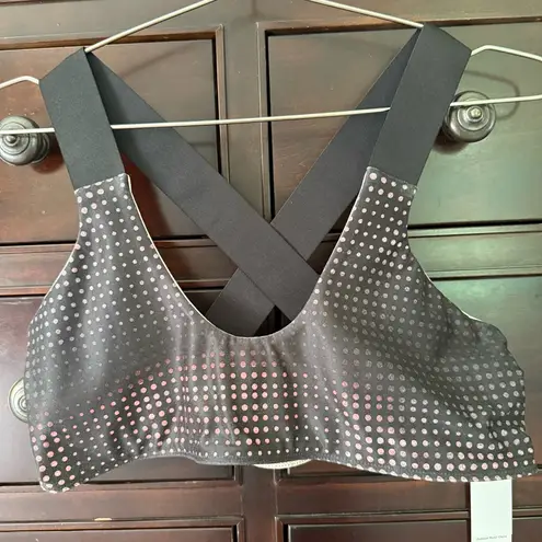 Lukka Lux NWT Dot Geometric Cross Back Reversible Solstice Sports Bra Large L