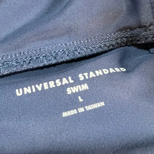 Universal Standard Swim Tie Back Bikini Top Blue Vneck Size L / 22-24 New