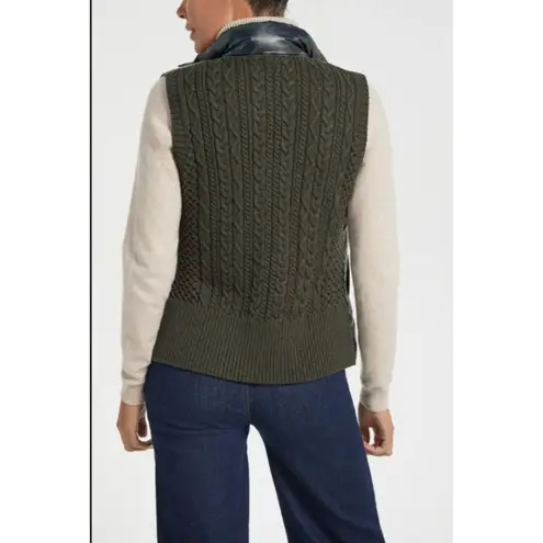 Anatomie Womens Printed Fallon Vest Puffer Knit Back Camo Print Wool Blend L Black Size L