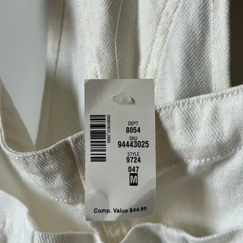 Aeropostale  Solid Twill Skirtall White Overall Mini Dress Women’s Small NWT