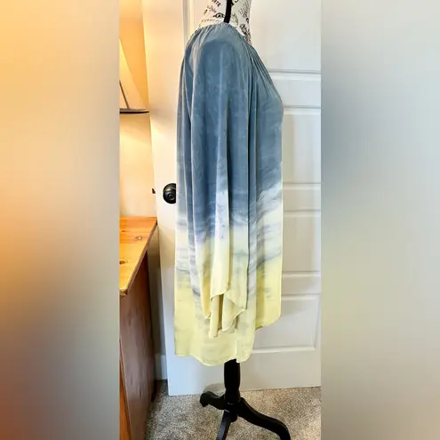 Johnny Was Pete & Greta Ombre Rayon Tunic Blue Yellow Boho Resortwear Sz S 💛