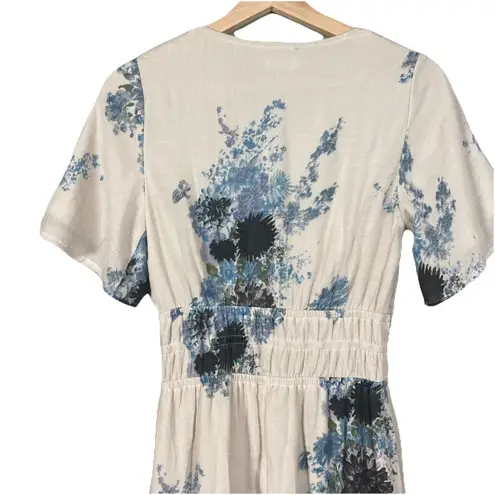 Roolee Floral Maxi Cottagecore Dress Size XS Fairy Flowy Spring Wedding Blue