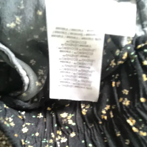 Ganni Black Floral Print Crepe Trousers in Ditzy Floral Size 34 or XS