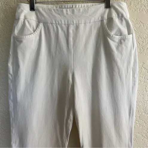 Soft Surroundings SoftEssential™ SUPERLA Slim Leg Crop Pants White Size Medium