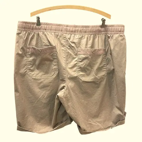 Lane Bryant  Pull On Bermuda Shorts Roll Hem Tan Size 18/20