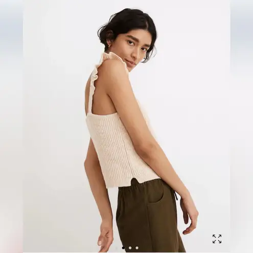 Madewell  Ruffle Strap Button Front Sweater Tank Small