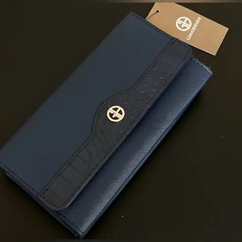 Giani Bernini Receipt Wallet in Navy Blue NWT