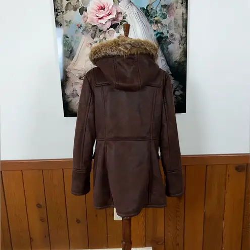 Marc New York Gorgeous Coyote Fur Trim Toggle Coat!