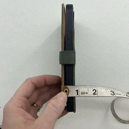 SNAKEHIVE Green Suede Leather Wallet 12 Pro Max Apple iPhone Case ID Card Holder