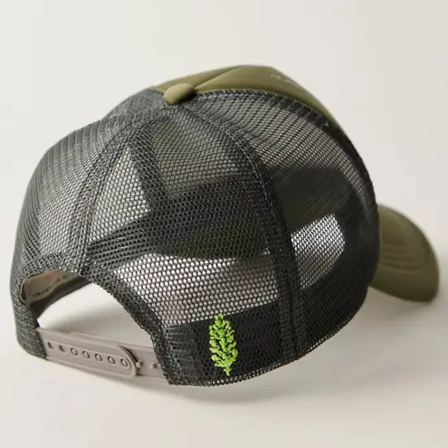 Free People NWT  Trail Runner Trucker Hat in Olive