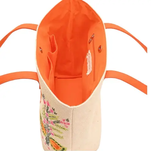 AMERICA & BEYOND PINEAPPLE EMBELLISHED TOTE Orange