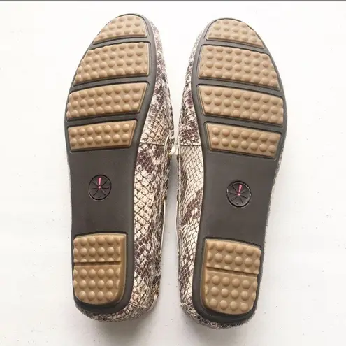 Isaac Mizrahi Live Snakeskin Driving Loafers