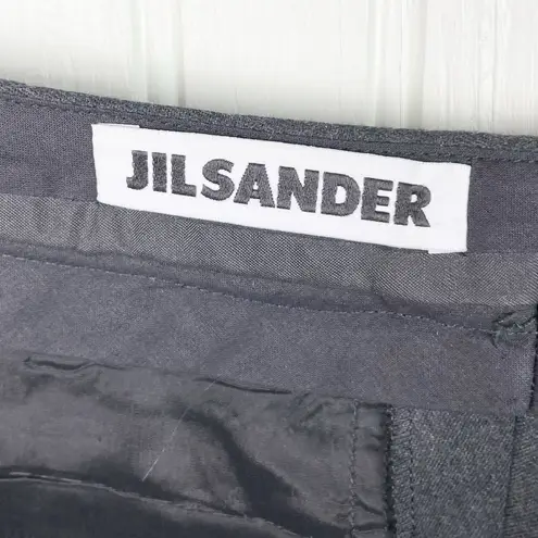 Jil Sander  Women's Dark Grey Wool Blend Career Pants Trousers Size 40 US Size 8