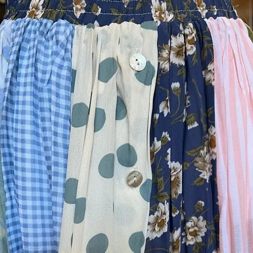 ABS Allen Schwartz VTG Skirt Women’s Large Blue Floral Pleated Maxi Cottagecore