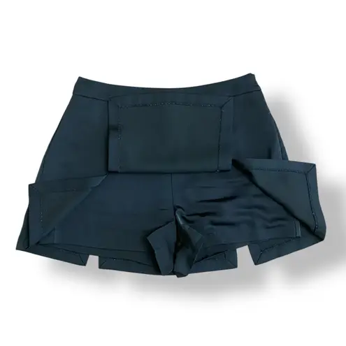 English Factory Black Box Pleat Mini Skirt Skort Size Large Preppy,Goth, Boho