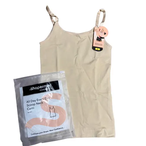 SHAPERMINT All Day Every Day Scoop Neck Cami Shapewear Nude Chai NWT Medium Tan